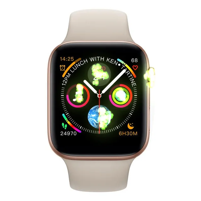 Rose golden watch Новые умные часы IWO 8, серия 4, мужские, женские, Bluetooth, умные часы для Apple iOS, iPhone, Xiaomi, Android, смартфон, обновление IWO 7 5 6 - Цвет: Rose golden watch