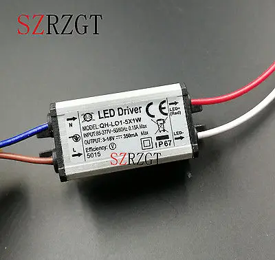 5 Вт AC85-277V светодиодный драйвер 1-5x1W 300MA DC2-17V постоянный ток Водонепроницаемый IP67 |