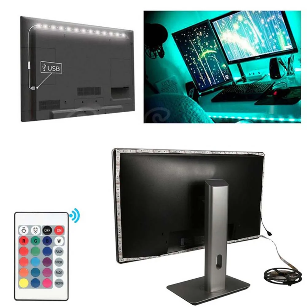 Новая светодиодная лента RGB для украшения дома подсветка телевизора 60