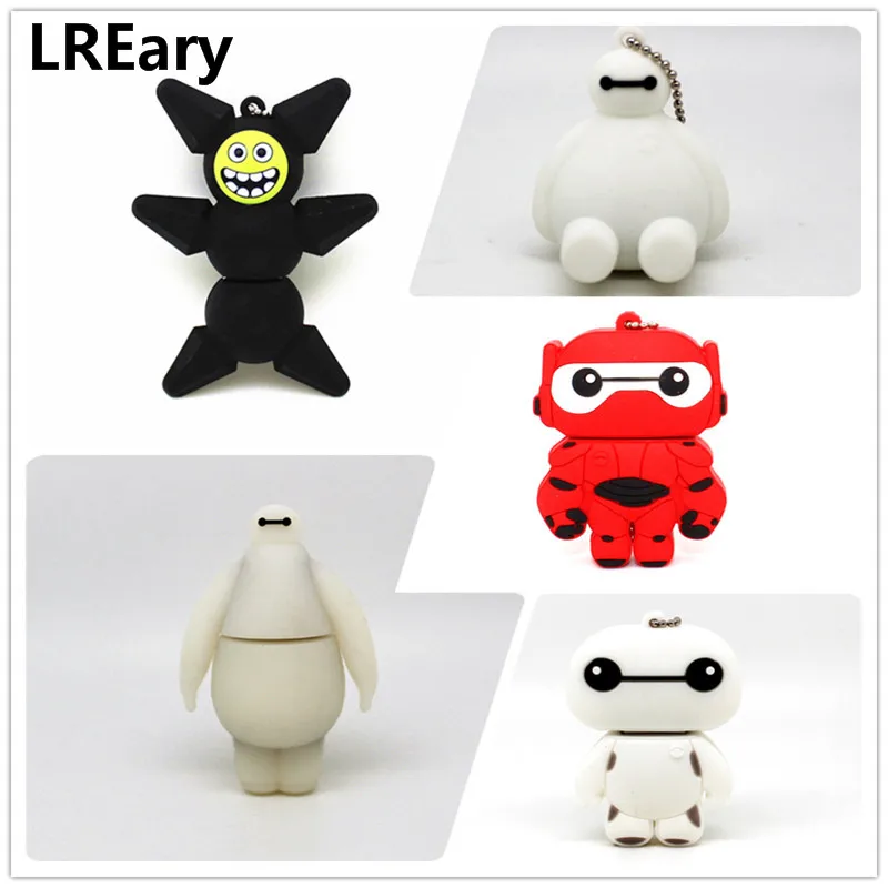 Мультяшный флеш накопитель big heros 6 4 ГБ 8 16 32 64 Baymax usb персонализированный подарок|USB