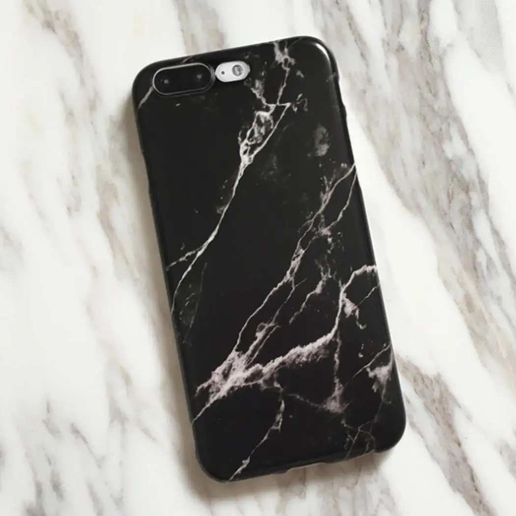 Мягкий чехол из ТПУ с мраморным лицевым покрытием для iPhone 6/6S 7/8 7 Plus/8 Plus X|Корпусы и