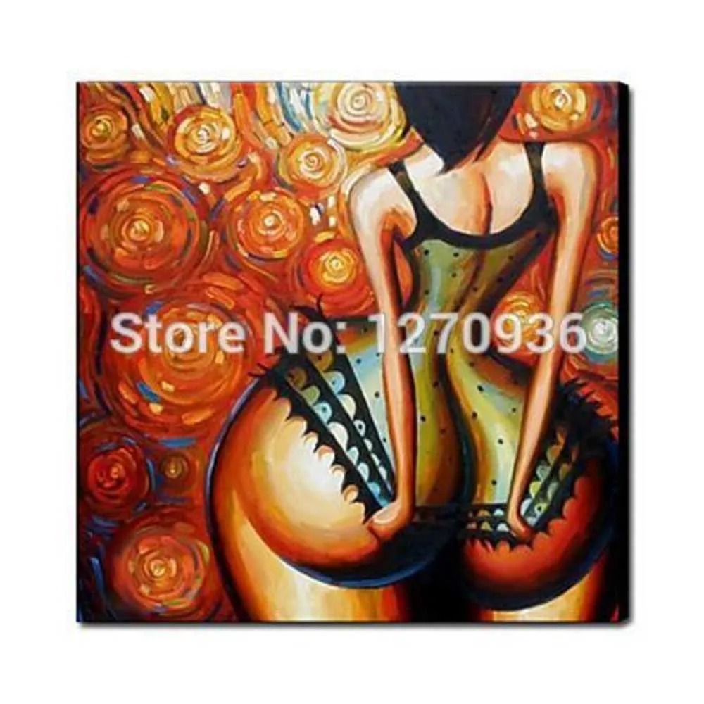 Wall Decor Beautiful Classic Sexy Women Big Ass 100% Handmade Abstract Paintings Figure Oil Painting On Canvas as for Art Gifts | Дом и сад