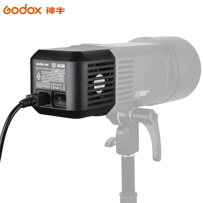 Godox AC 26 AD блок питания адаптер с кабелем для AD600 AD600BM AD600M AD600PRO|Аксессуары