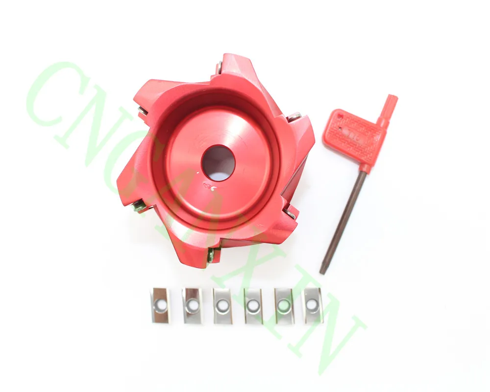 

New 1P AP-80-27-6T 6F lute Milling Cutter +6P APMT160408PDFR-MA H01