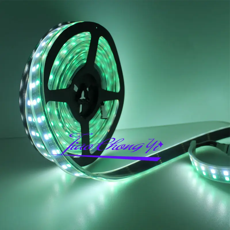 24V 5M 5050 RGBWW теплый белый 600LED двухрядная Светодиодная лента IP67 + контроллер