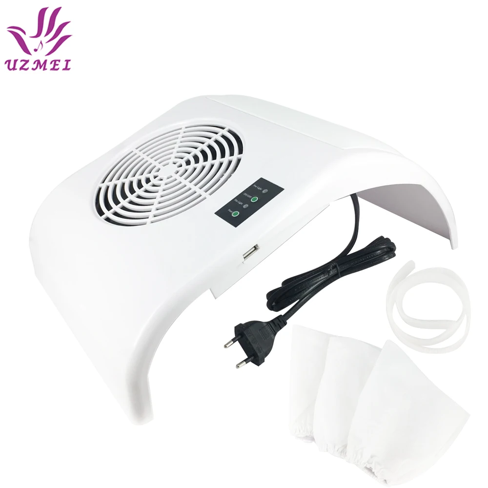 Multi-Functional Powerful Nail Dust Collector with Big fan Vacuum Cleaner Electric Manicure Tools with 3 Dust Collecting Bags
