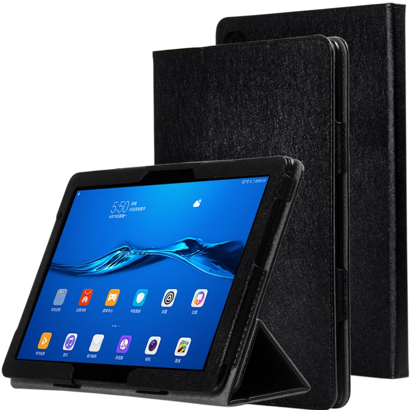 Тонкий роскошный Шелковый зернистый чехол с флип-стойкой для huawei MediaPad M5 Lite 10 чехол BAH2-W09 BAH2-L09 BAH2-W19 10,1 ''чехол для планшета