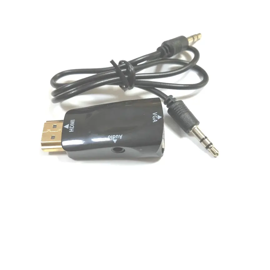 5 шт. аудиокабель HDMI совместимый с VGA штекер гнездо HD 1080P для ПК ноутбука ТВ