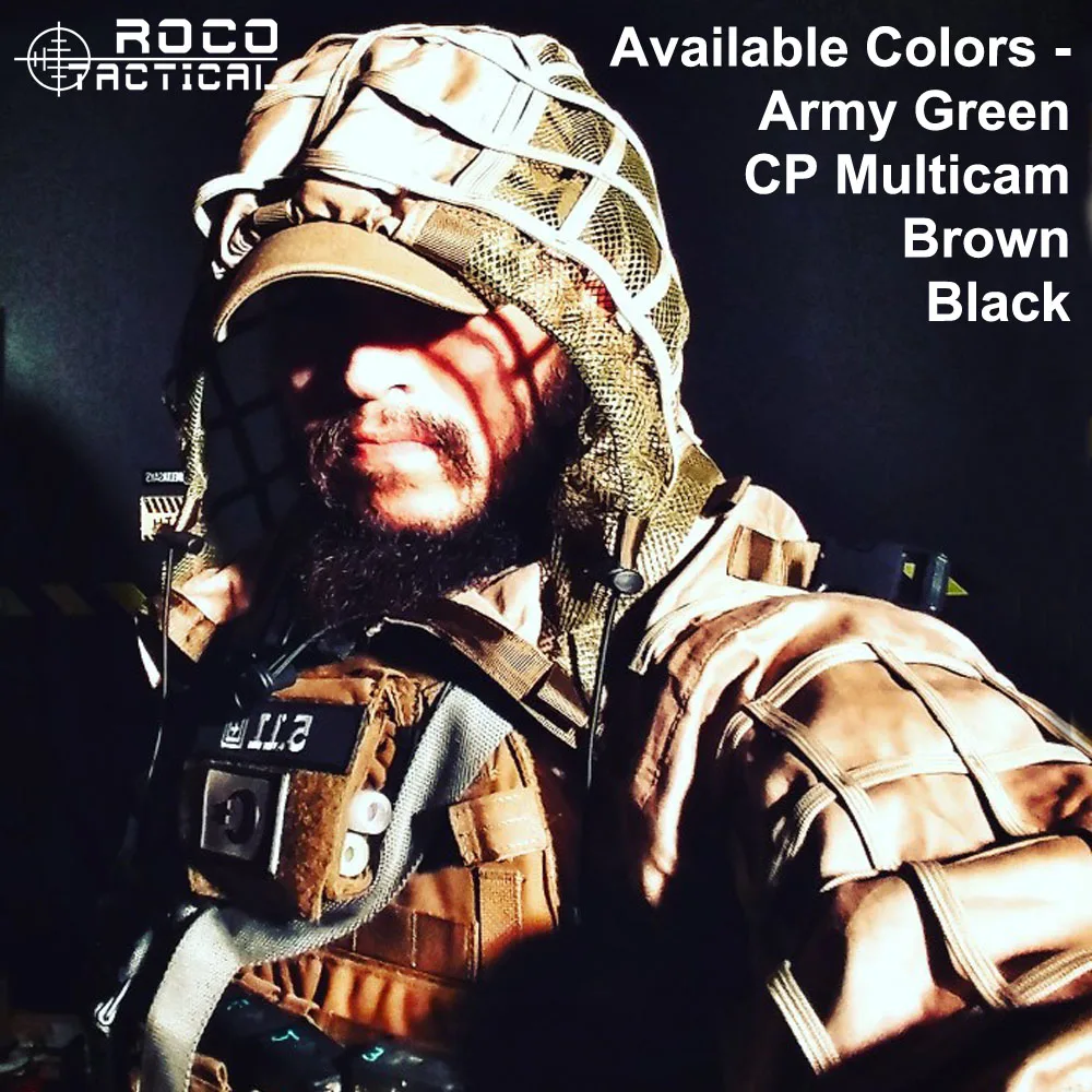 ROCOTACTICAL тактический Снайпер Ghillie капот Камуфляж Охота Ghillie костюм основа для страйкбола Пейнтбол Wargame CP армейский зеленый