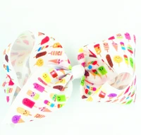 20pcs free shipping 8 inch huge 75mm popsicle grosgrain ribbon hair clip 20cm large hairbow