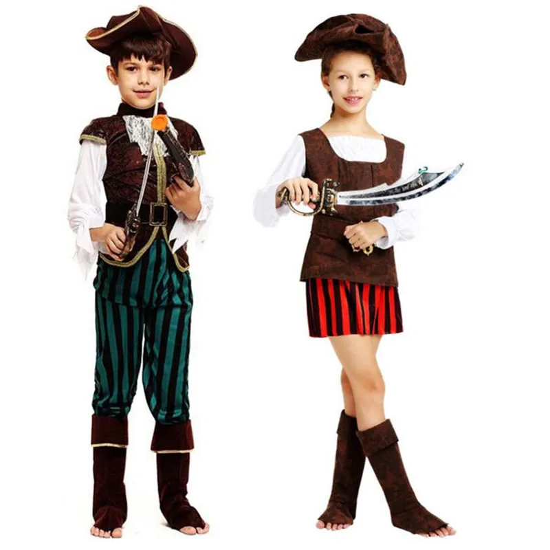 Children Pirate Cosplay Costume Boys Girls Performance Pirates Costumes Masquerade Party Dress Supplies New Year Halloween|pirate costume|pirate
