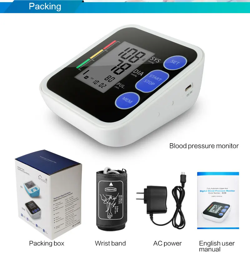Cigii lcd Портативный Домашний медицинский 1 шт. цифровой тонометр для измерения артериального давления