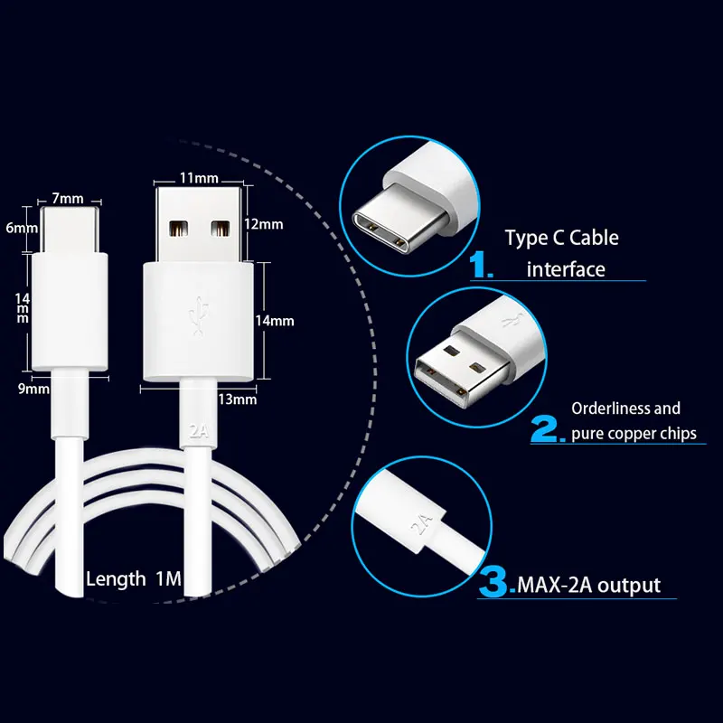 Huawei P30 lite Type-C Cable Original Quick Charge P20 Mate20 Nova 3 MediaPad M5 M6 Honor 9X pro P smart Z | Мобильные телефоны и