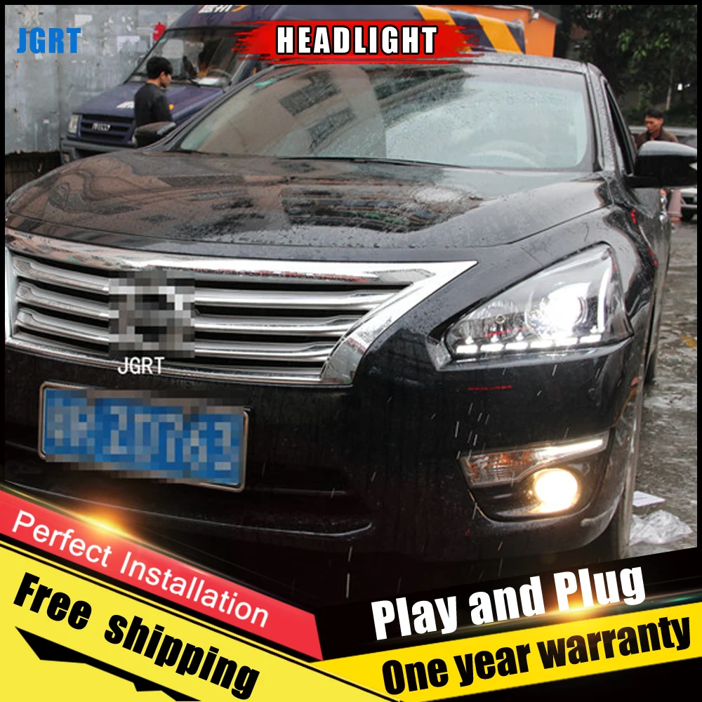 Автомобильный Стиль светодиодный фары для Nissan TEANA 2011 2014 налобный фонарь объектив