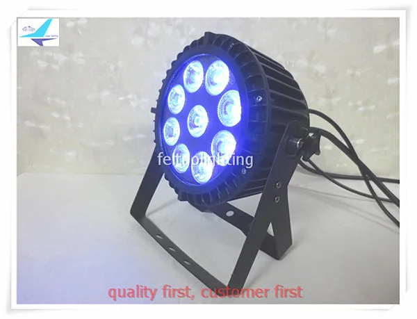 8 шт./лот супер яркий светодиод 9X10W 4IN1 RGBW Lyre сценический прожектор наружное IP65 DMX