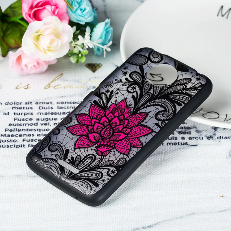Floral Rose Patterned Soft TPU+PC Back Cover Case For Motorola Moto G4 G5 G5S G6 C Plus E4 X4 Girly Phone Cute Mujer Coque Etui |