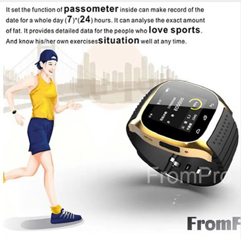 Новые наручные часы M26 с Bluetooth R-Watch SMS защита от потери жизни водонепроницаемые