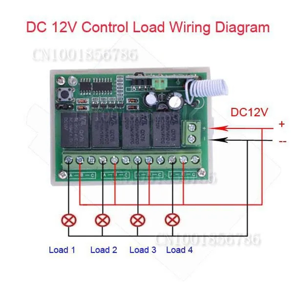 12V 4CH 1000M Wireless Remote Control Relay Switch Transceiver with Receiver Compatible 2262 2260 1527 2240 | Обустройство дома