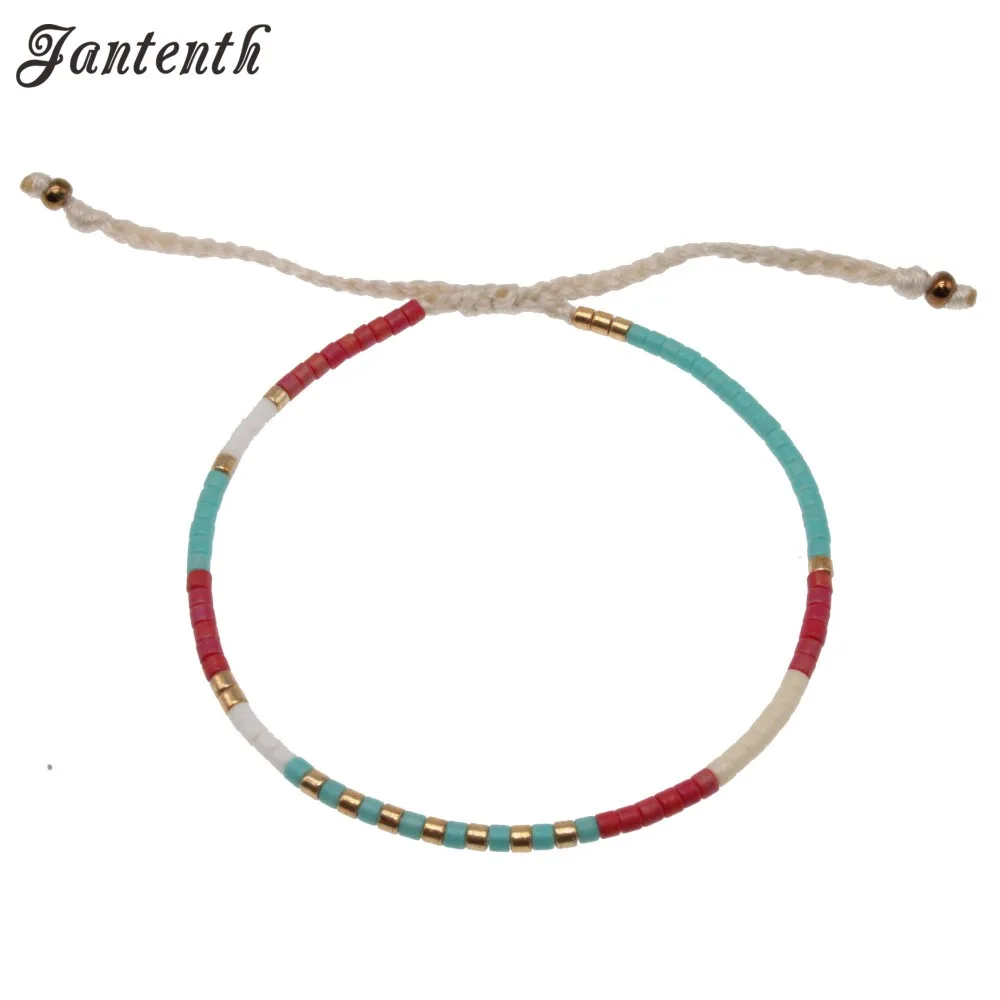 Jantenth Jewelry Прямая доставка многоцветный ручной хлопчатобумажной веревки бисер