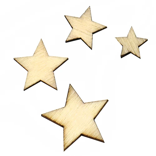 100 шт. деревянные пуговицы в форме звезды для рукоделия альбом скрапбукинга