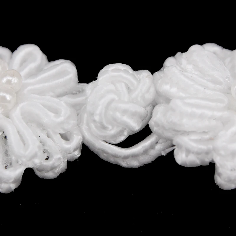 50 набор ремесло белый плетеный из бисера Стразы застежки кнопки китайская