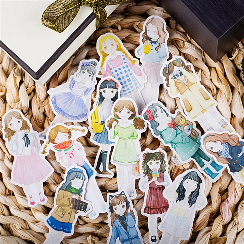 1pack girls Stickers scrapbooking planner stickers kids girl notebook cute kawaii beauty book sticker Creative new style | Игрушки и