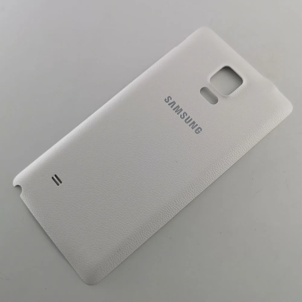 Белый Чехол на заднюю панель для samsung Galaxy Note 4 Nota 4 NOTE4 N910F N910V N910C N910I задний корпус запасной чехол на дверь батареи - Цвет: Белый