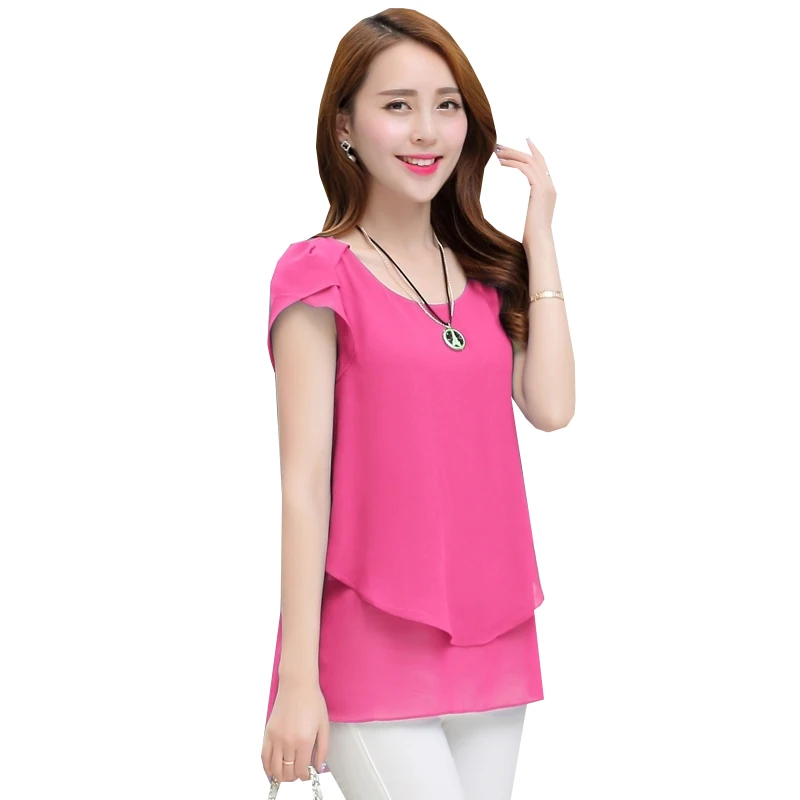 Летняя женская шифоновая блузка новинка 2017 повседневные свободные топы с