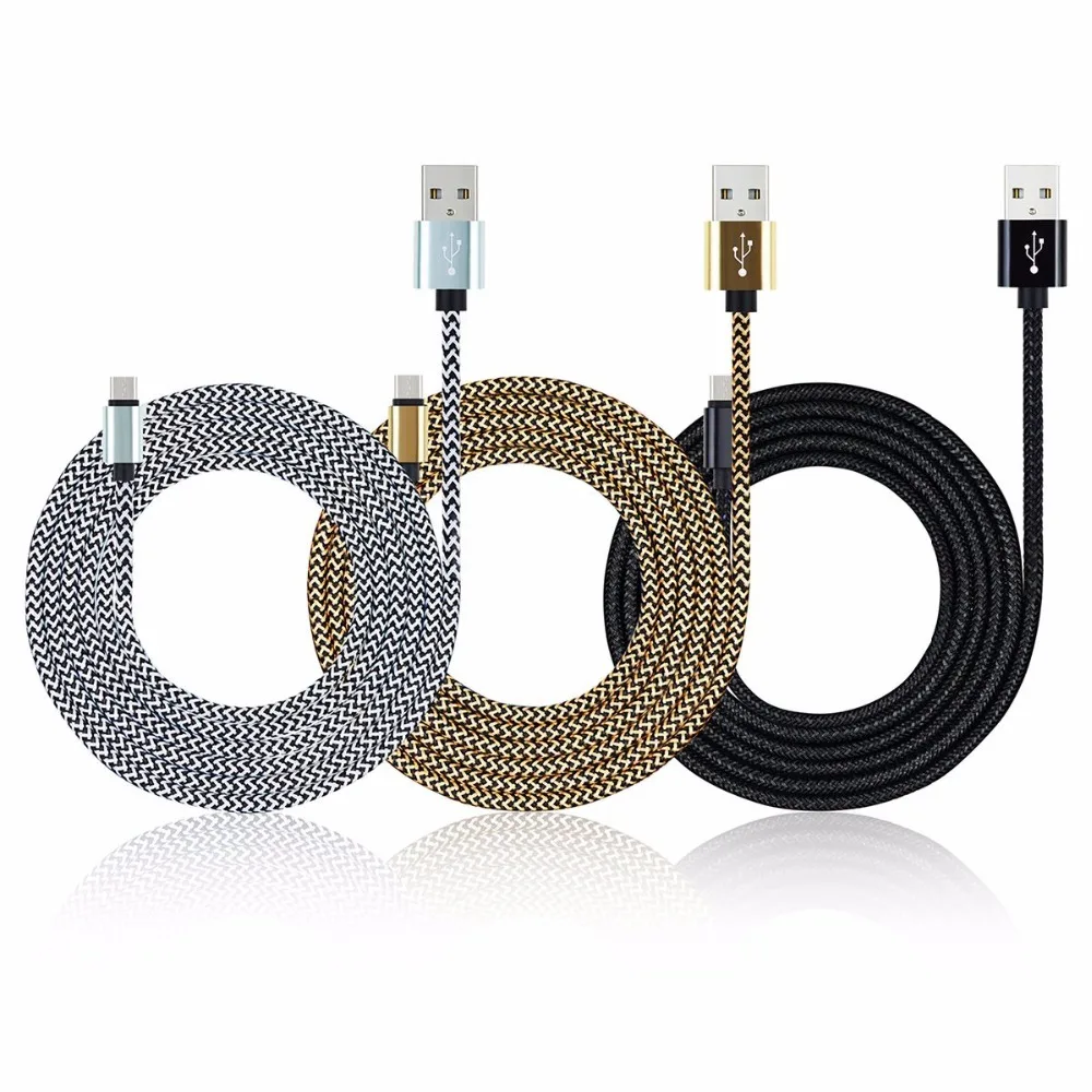 Нейлоновая оплетка типа c 2A Быстрая зарядка 20 см/1 м прочный usb-кабель Type-C для