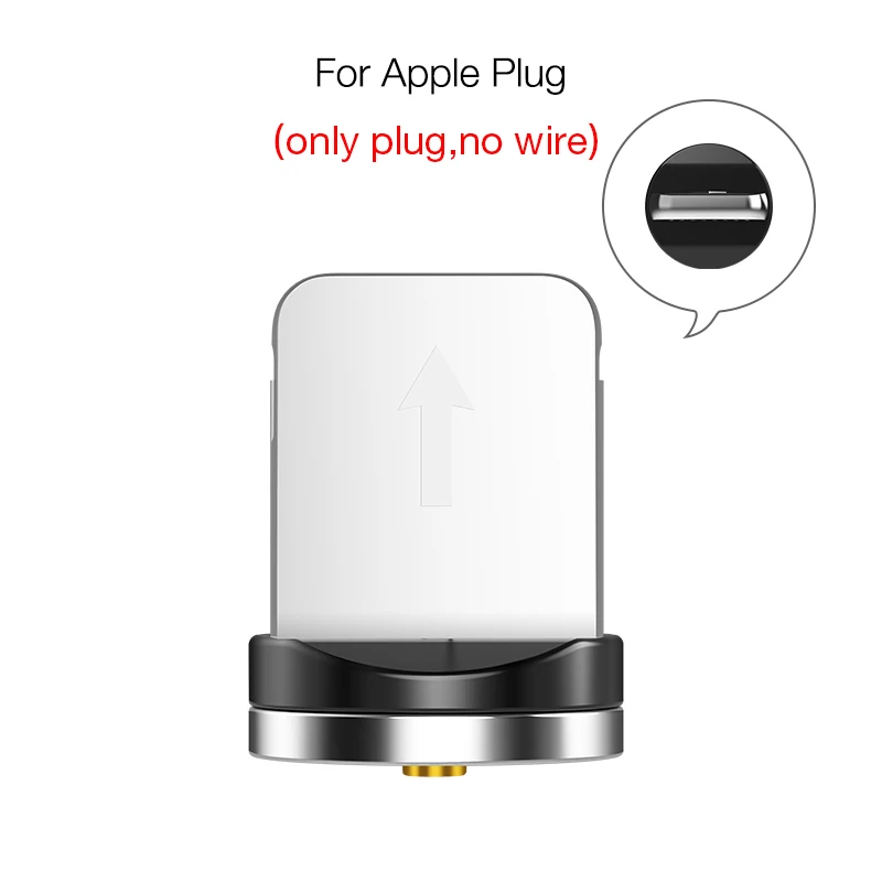 Cafele Магнитный кабель usb type C Micro USB кабель для iPhone X XS MAX XR 8 7 6 S Plus Магнитный usb-кабель Faste зарядный провод type-C - Цвет: For IOS (Only Plug)