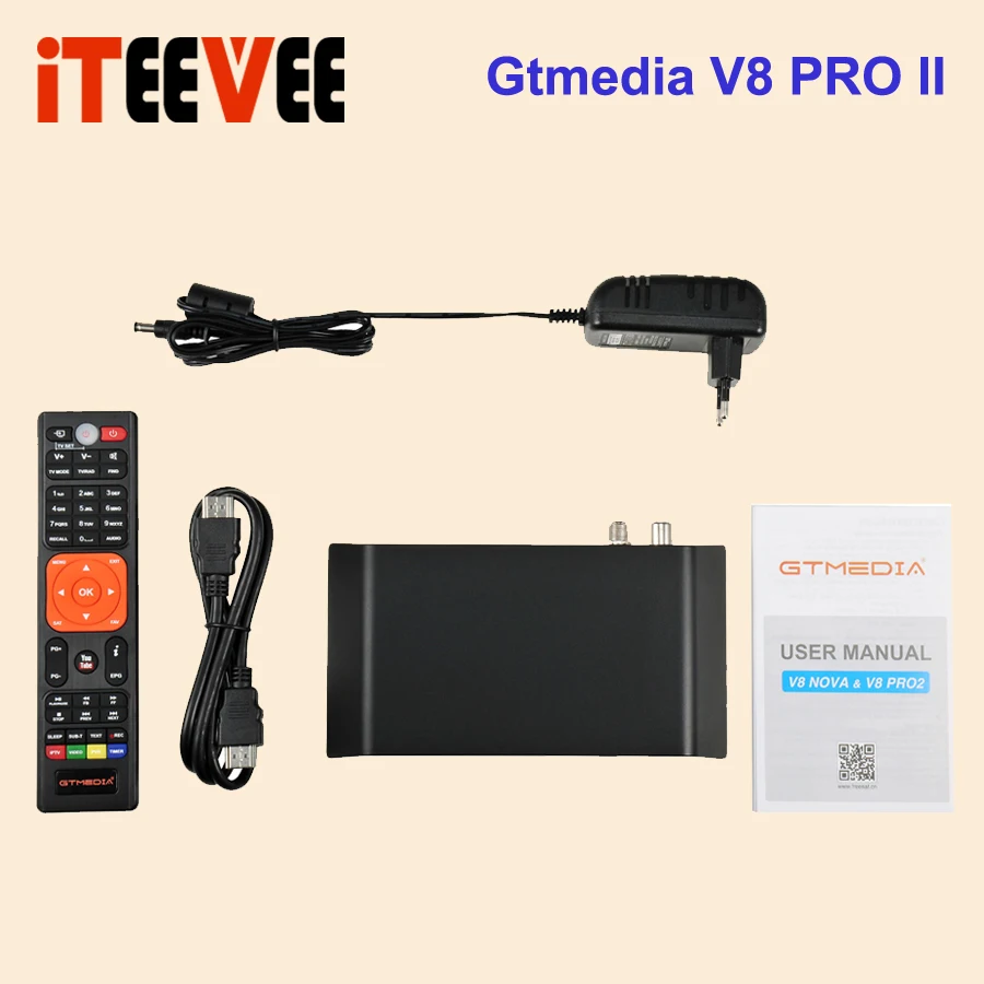 Freesat Gtmedia V8 PRO2 комбинированный спутниковый ресивер Поддержка DVB-S2+ T2/C Biss ключ обновлен от v8 Золотой DHL
