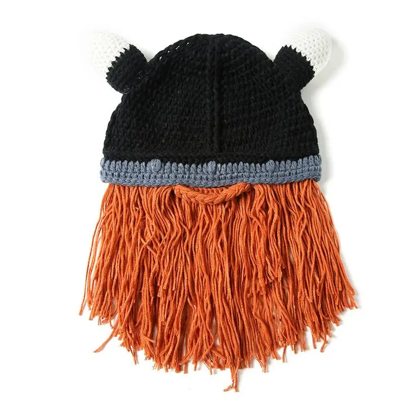 Унисекс Vagabond Viking Beanies популярная шапка головные уборы с рогом ручной работы