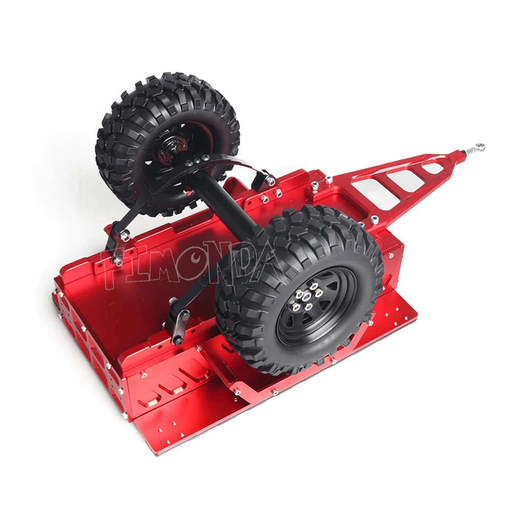 Металлический прицеп на радиоуправлении платформа грузовик для 1/10 RC Cralwer Axial SCX10