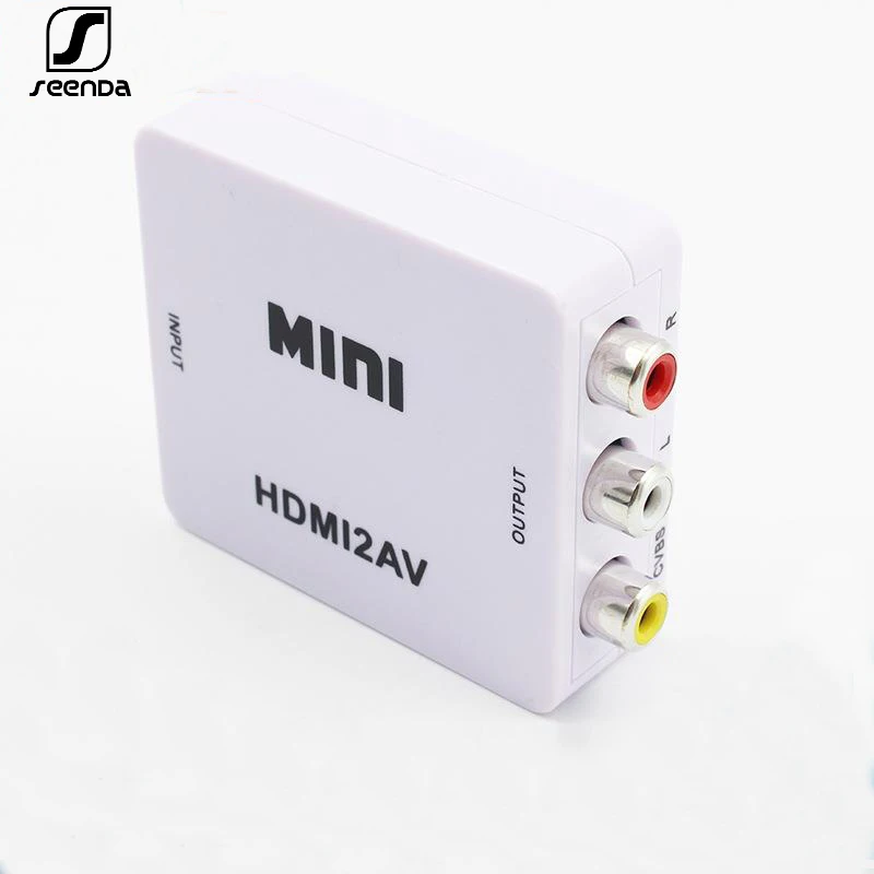 1080P HDMI в AV адаптер Делителя Частоты кабель коробка HD видео конвертер HDMI2AV Поддержка NTSC PAL HDMI к RCA AV/CVSB L/R