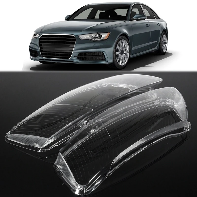 1 пара передняя левая и правая Автомобильная фара крышка объектива для Audi A6 C6 06