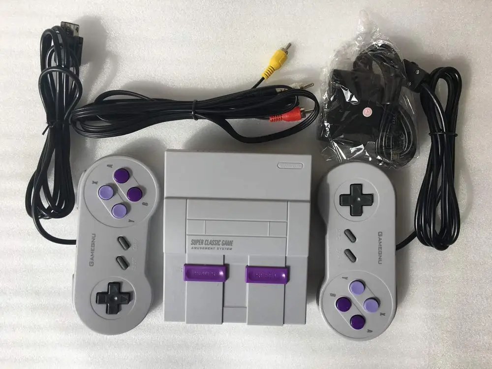 Супер мини 16 бит Встроенная 94 игровая консоль система с геймпадом для SNES nintendo игровые консоли для детей
