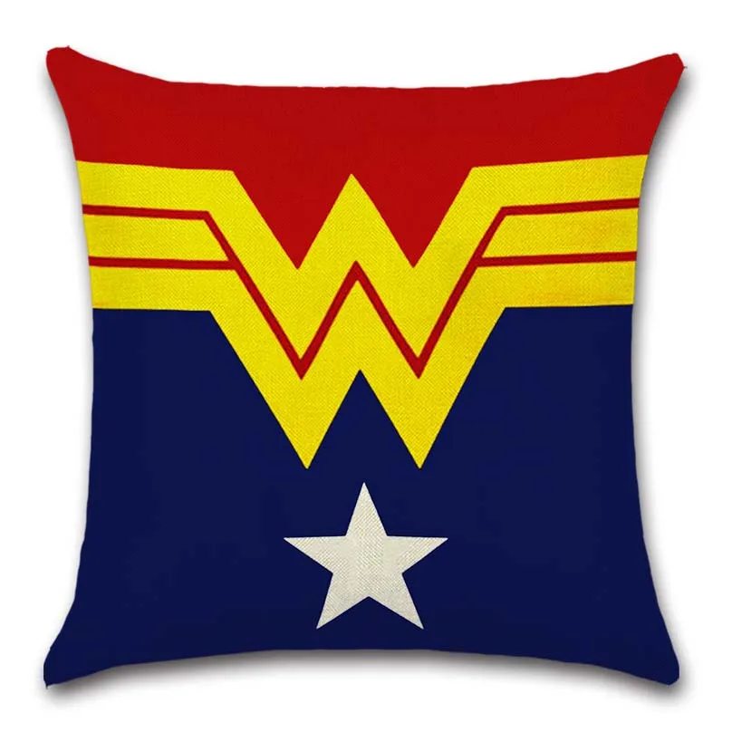 Логотип супергероя mark wonder woman comic праздничные подушки Обложка украшение домашнего софа, кресло, сидение, детская спальня подарок друг наволочка