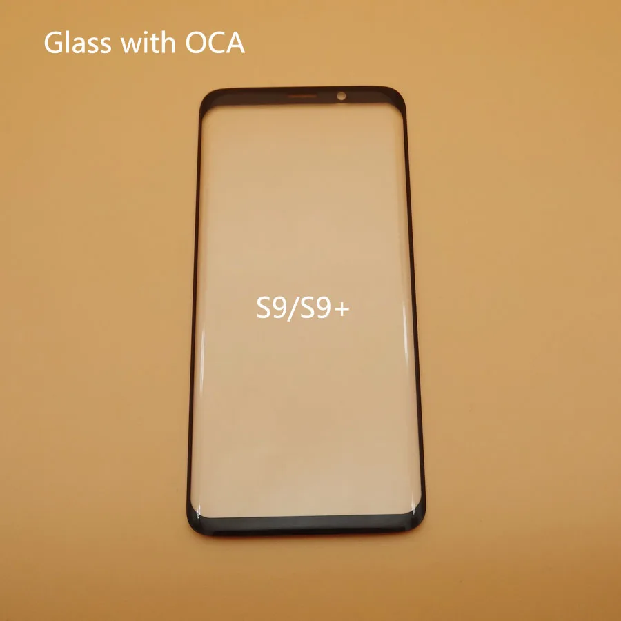 Переднее Сенсорное стекло для ЖК-экрана с клеем OCA Samsung Galaxy S9 Plus + G960 G965 внешнее