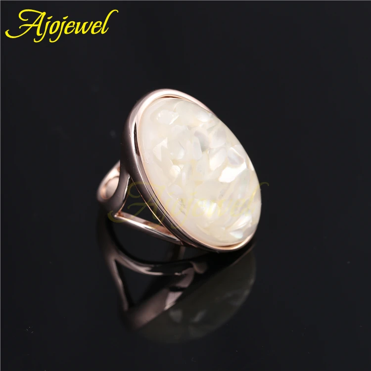 Ajojewel Размер 10 и 11 Роскошный белый корпус с одним камнем большое кольцо для женщин