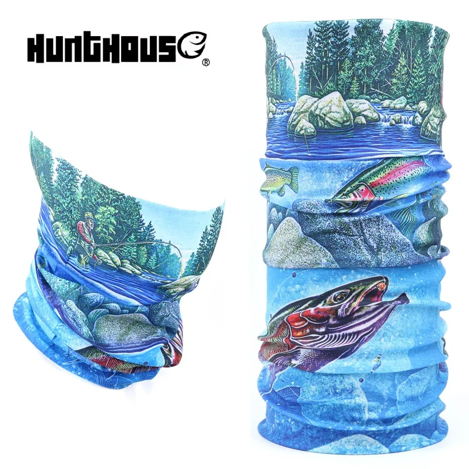 Hunthouse Многофункциональный рыболовный шарф 3D цифровой принт головной убор анти УФ
