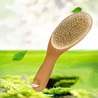 natural bristle body brush soft hair wooden bathroom bath shower massage brushes scrubber massager skin brush cleaning tools