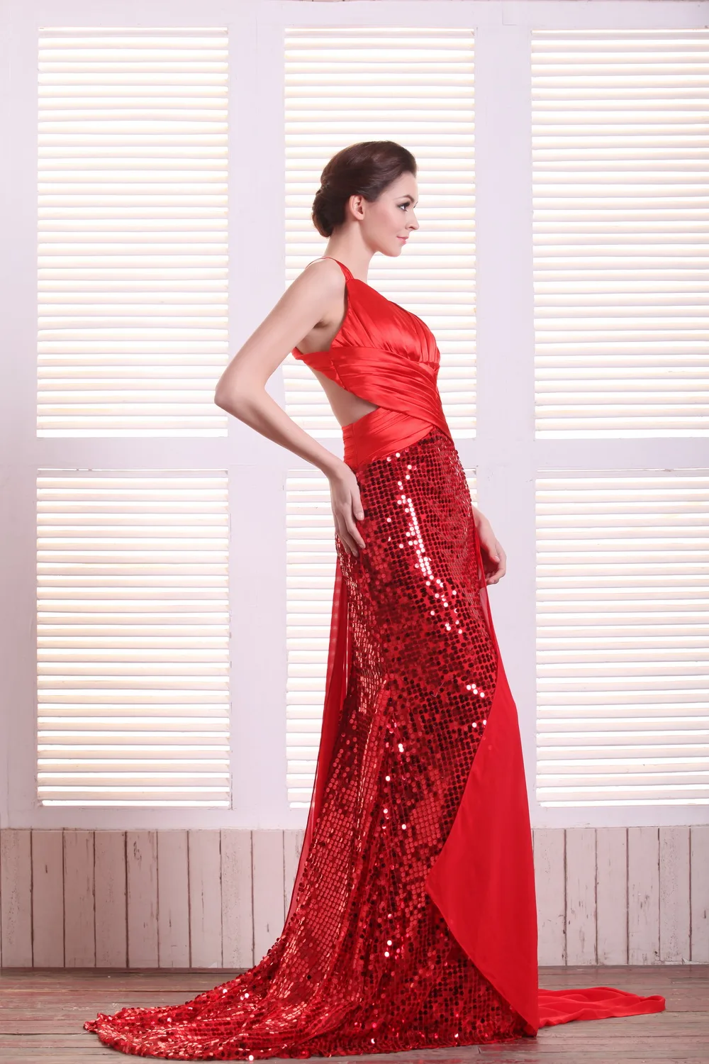 New Sequins Long Prom Dresses V-Neck Sleeveless Sweep Train Backless Mermaid Formal Evening Party Gowns Robe De Soiree | Свадьбы и