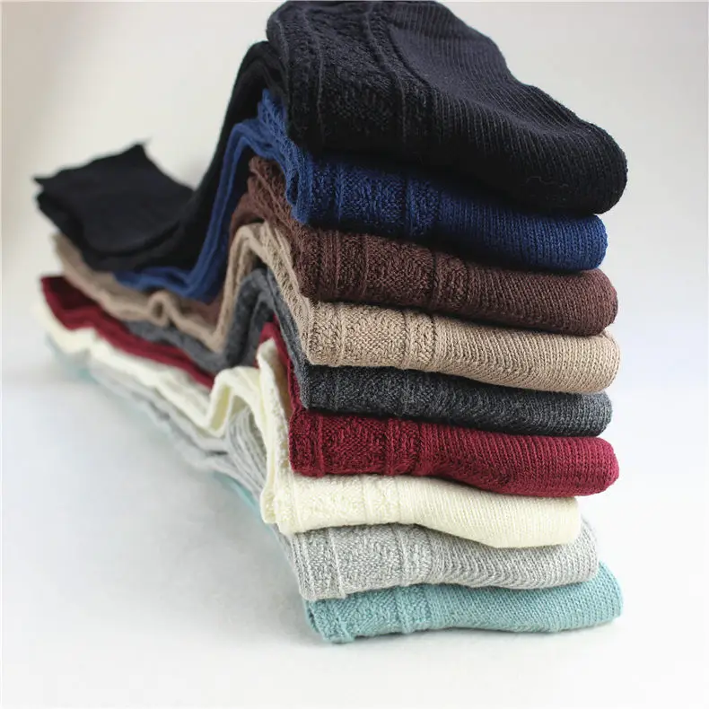 Кашемировые теплые женские длинные носки милые осенне-зимние Гольфы выше колена