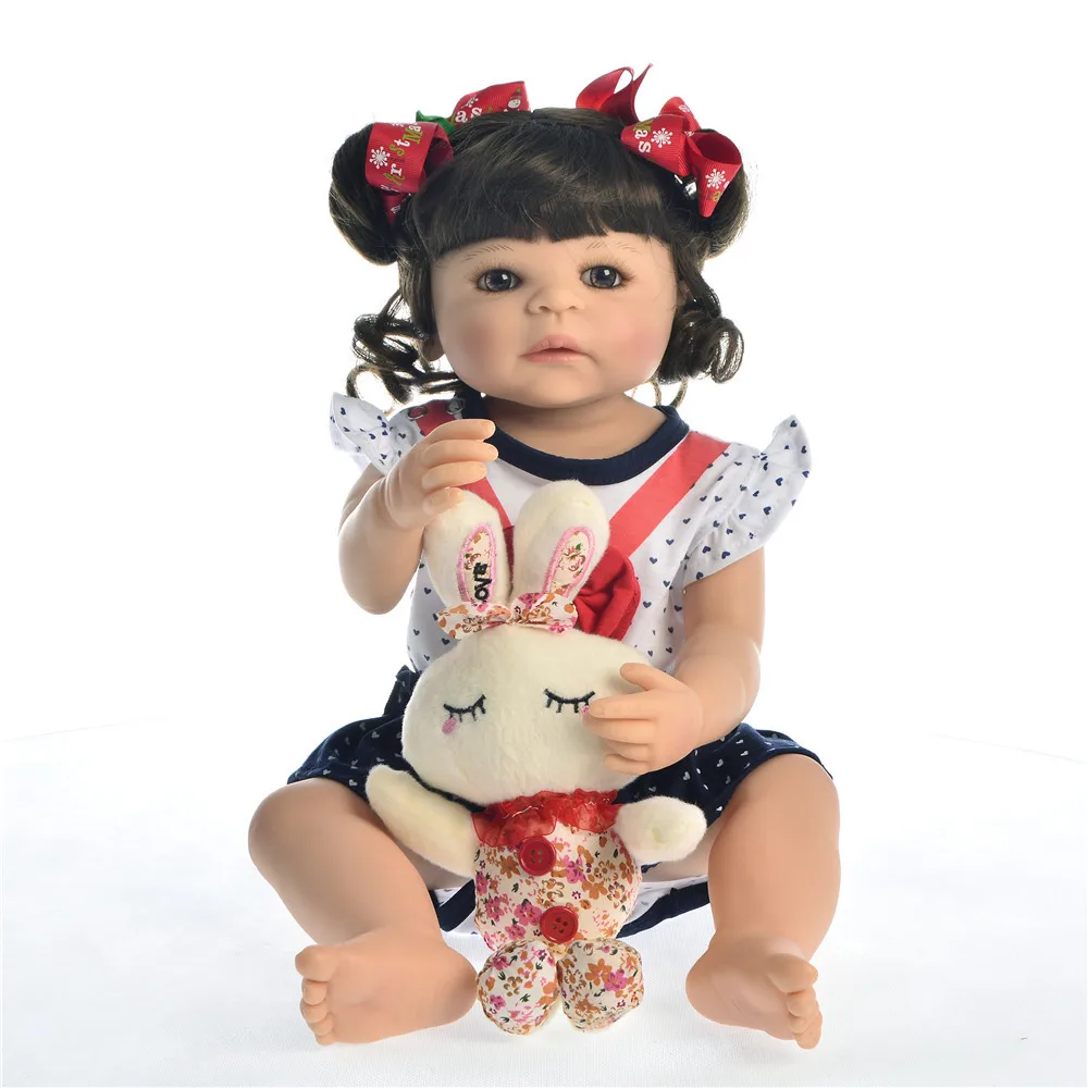 

55 см, полностью силиконовая кукла Reborn, детские игрушки, виниловая Кукла reborn для девочки, для маленькой принцессы, кукла bebe reborn bonecas, детские п...