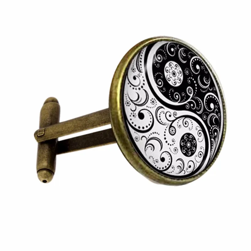 Новые 20 мм модные запонки ручной работы оптом Yinyang Skulls Wicca подарки кабошон