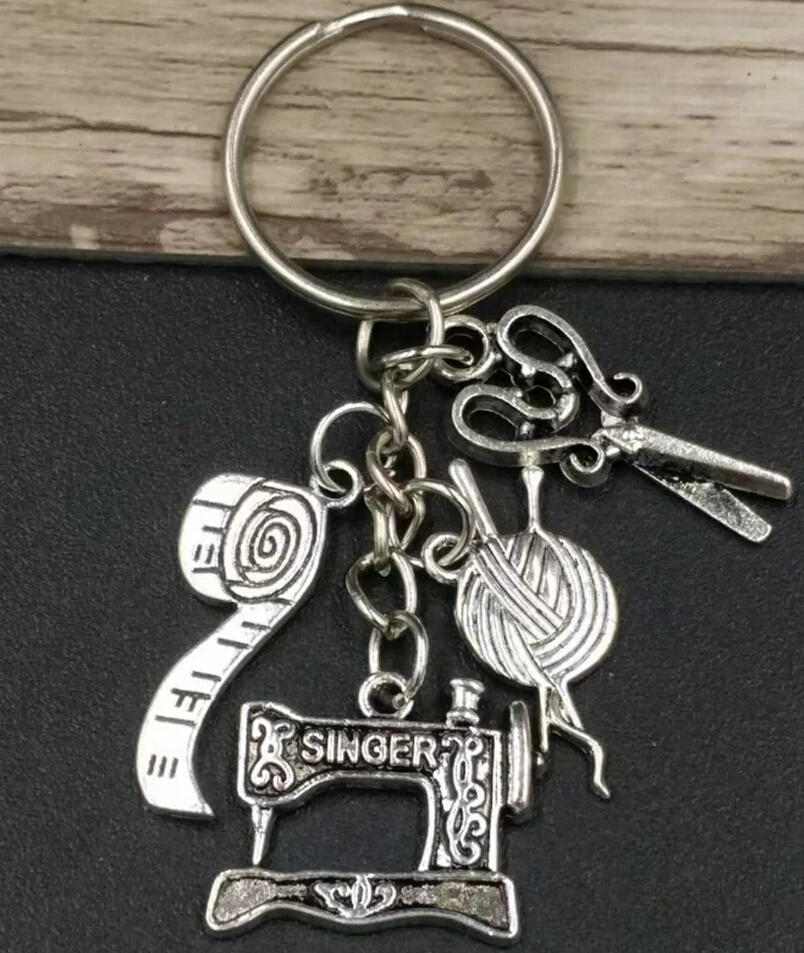Набор брелоков из сплава для женщин комплект 10 предметов шитья и вязания |
