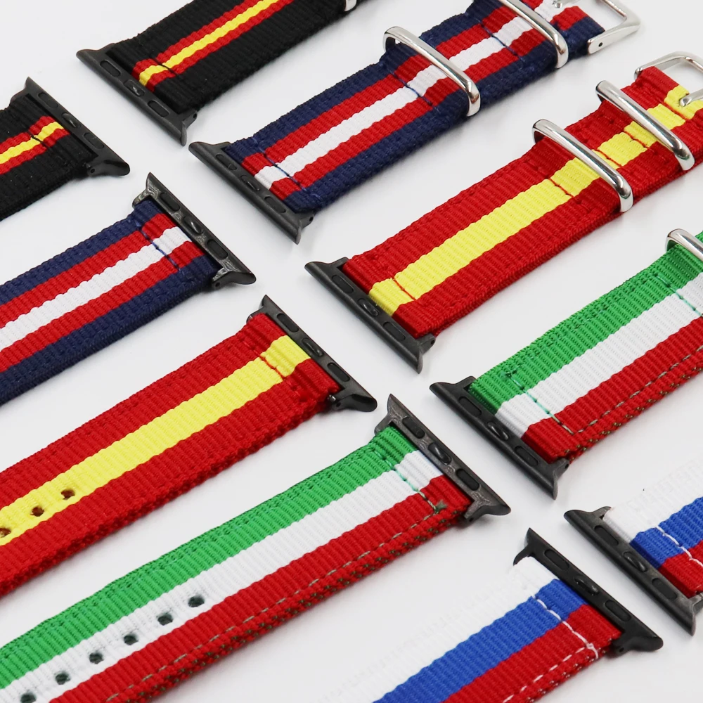 Нейлоновый ремешок Nato для iWatch 4 3 2 1 часов Apple 38 мм 40 42 44 мм|Ремешки часов| |