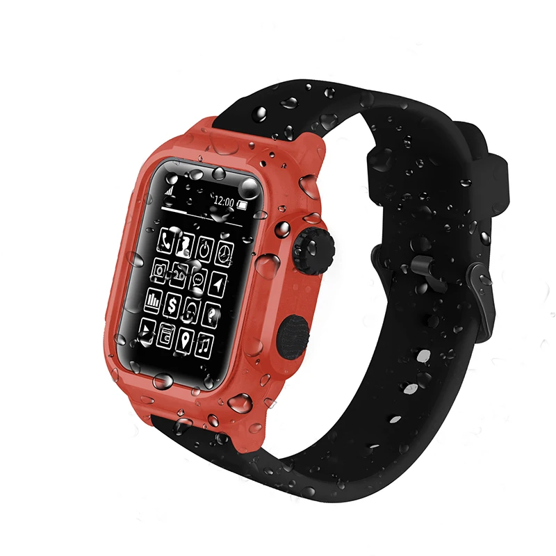 Новинка для Apple Watch 4 44 мм водонепроницаемый силиконовый спортивный ремешок для Apple Watch Series 4 ремешок с защитным чехлом