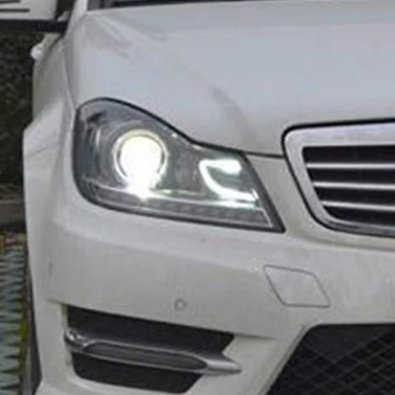 Hlxg для Mercedes Benz W204 2011 2012 2013 светодиодный автомобиль фары в сборе t10 drl поворотники