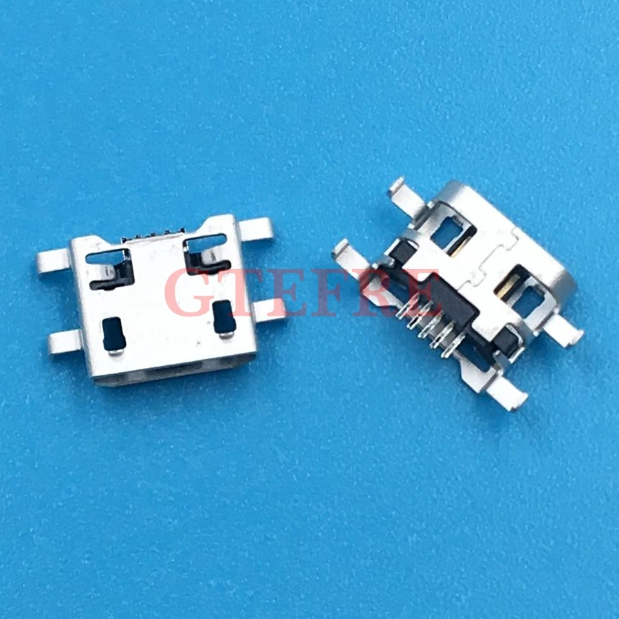100 шт. микро USB 5 контактов 0 72 мм без боковой стороны тип в плоское горлышко завивки